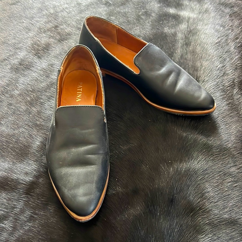 Portland Leather Pointed Flat Loafers - Women’s Size 6.5